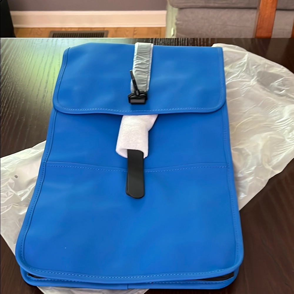 $125 retail Rains Blue Backpack Minimalist Design